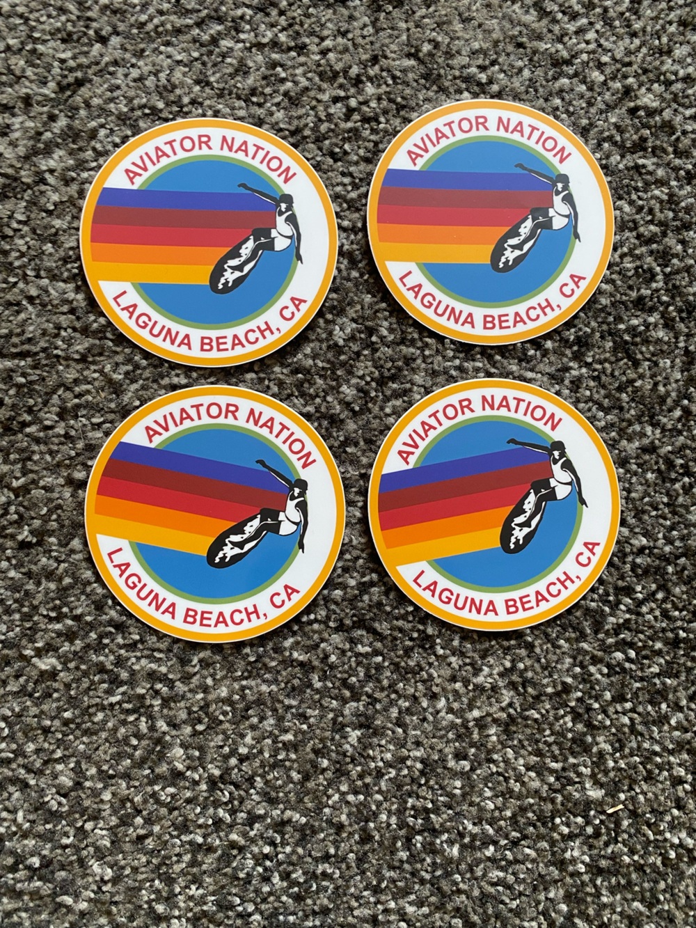Aviator nation Laguna beach California stickers set of 4